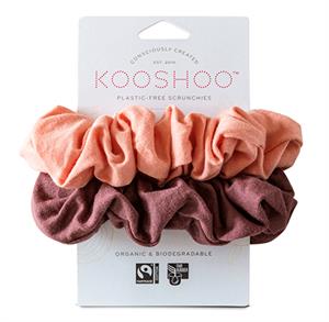 Kooshoo Scrunchies Coral/Rose - ØKO & Plastfri