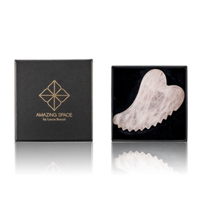 Amazing Space Rosequarts Reshaped Heart sten